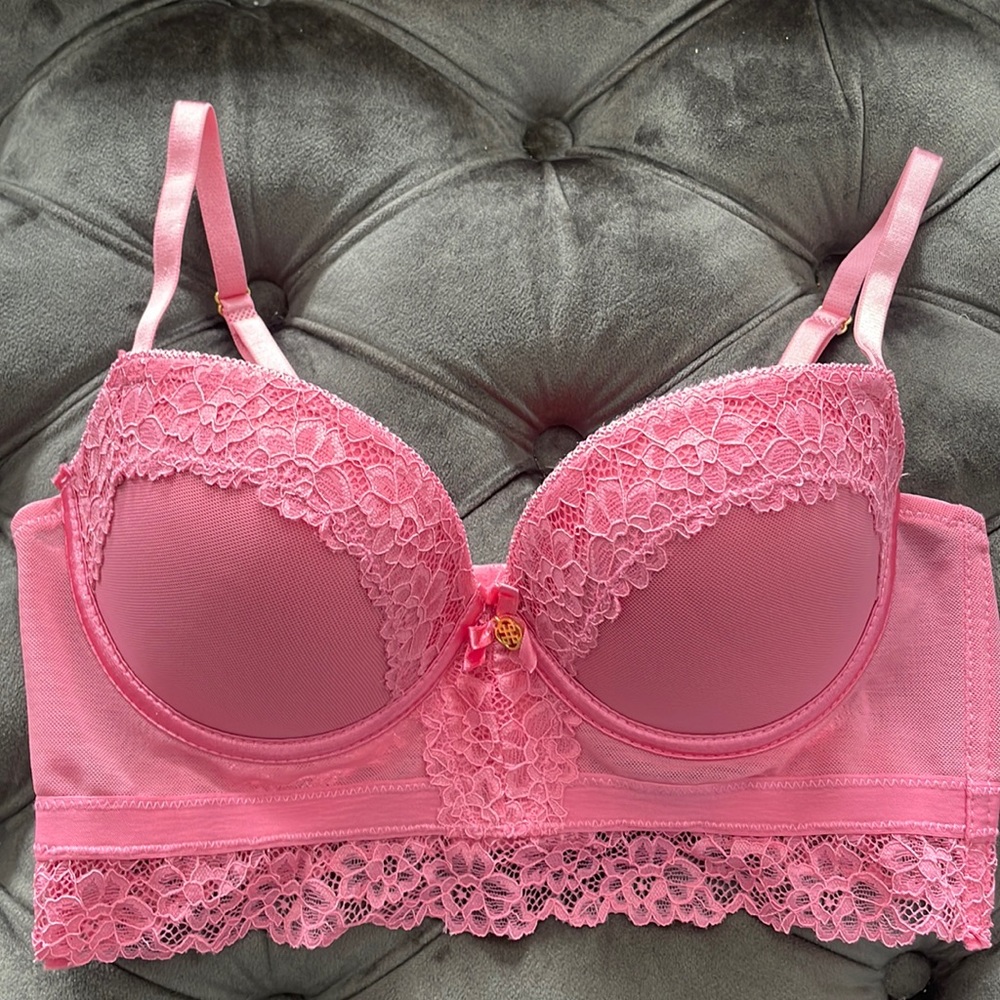Pink padded bralette